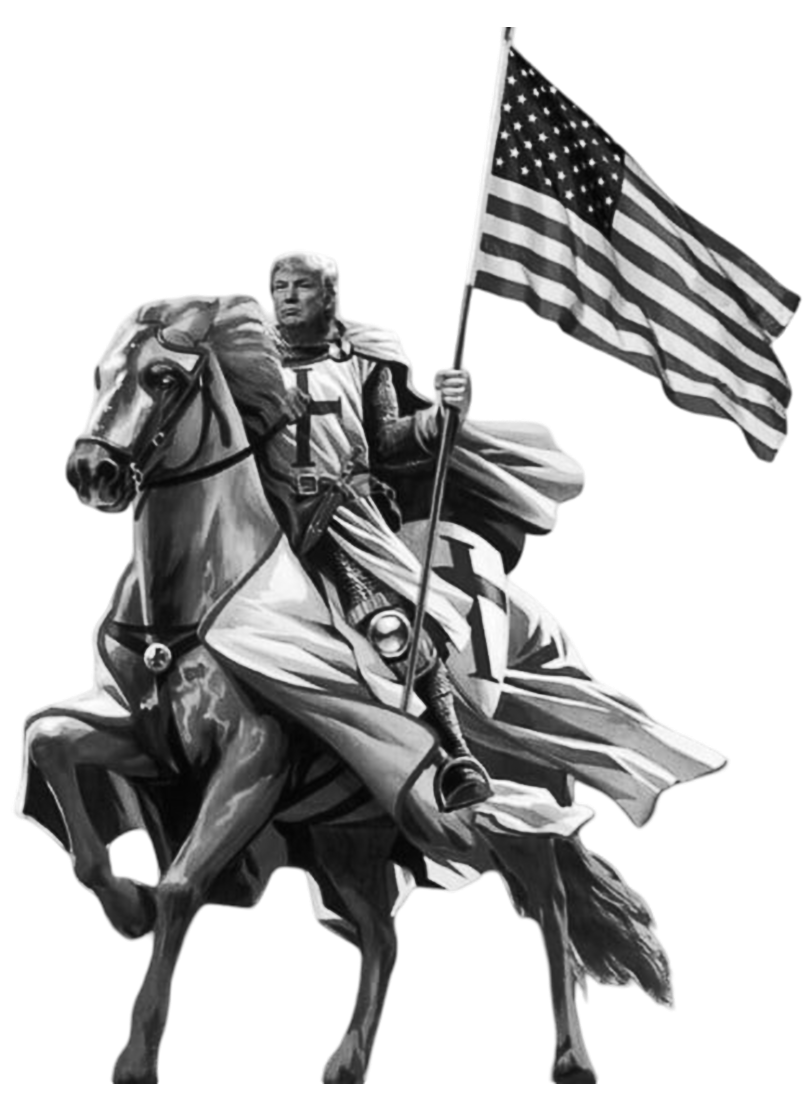 Crusader on horseback